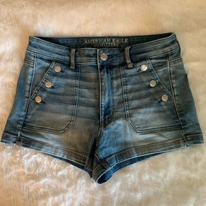 AE Denim Buttoned Shorts